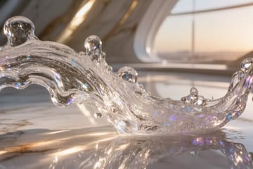 Hyper-realistic 3D nude woman with glowing digital circuits overlay, emerging from holographic screens.