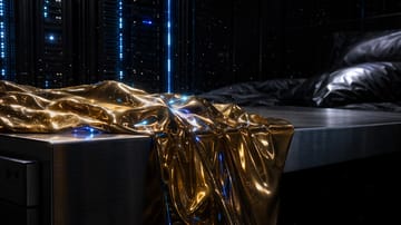 Industrial workshop with metallic camera rigs and monitors processing stills into motion for image to video ai pipelines
