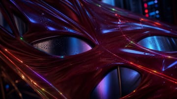 Abstract digital illustration of a static image blending into animated video frames