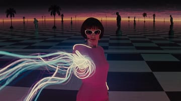 Futuristic neural network with glowing stable diffusion samplers in electric blue and violet data streams.