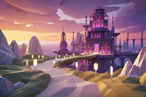 Surrealist book scenes in purple, magenta, amber tones glowing with ai porn with sound wave pathways and tool constellations