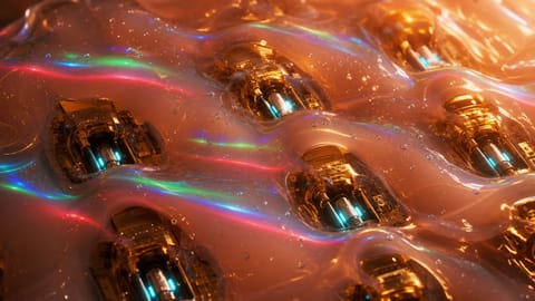 Futuristic 3D-rendered sex toy glowing with pulsing AI circuits and adaptive holographic displays.