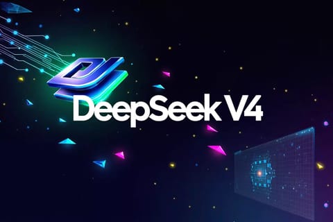 Modern tech graphic: glowing neural networks and circuits on dark background with vibrant neon accents.