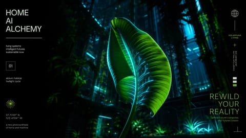 Vibrant 3D render of glowing nano banana emerging from futuristic TV screen with swirling AI particles.