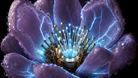 Vibrant 3D render of glowing neural networks shaping colorful AI-generated images and video frames.