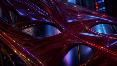 Abstract digital illustration of a static image blending into animated video frames