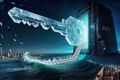 Sleek metallic padlock bursting open with glowing blue energy waves and dynamic motion trails in 4K.