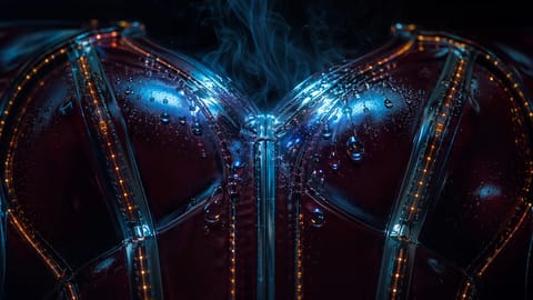 Abstract digital artwork blending ink sketches with glowing AI animation effects.