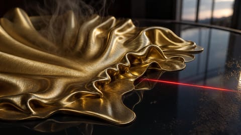 Photorealistic close-up of aligned video frames glowing on a sleek tablet screen.