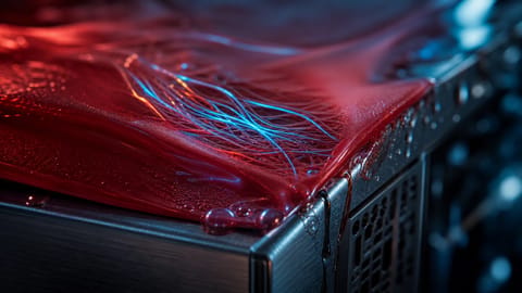 3D render of glowing NVIDIA chip with floating holographic multimodal icons around it