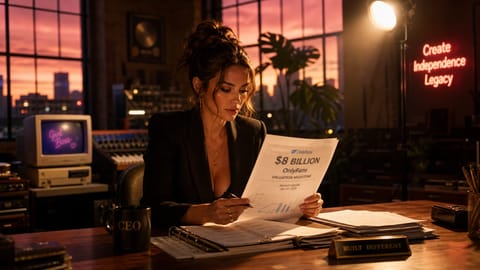 3D rendered golden stack of cash bills emblazoned with OnlyFans logo and glowing $3.15B valuation tag.