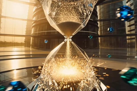 Futuristic 3D render of glowing video frames bursting with vibrant colors and dynamic motion effects.