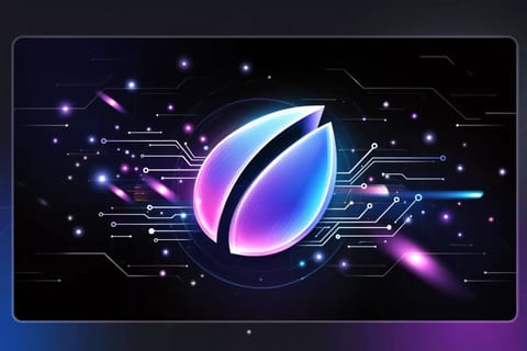 Modern tech header with dark background, vibrant neon circuits, and glowing abstract digital patterns.