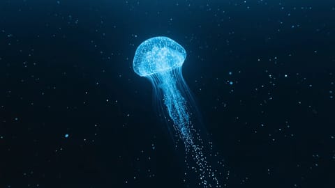 3D rendered cosmic nova exploding into vibrant AI-generated images with speed trails.