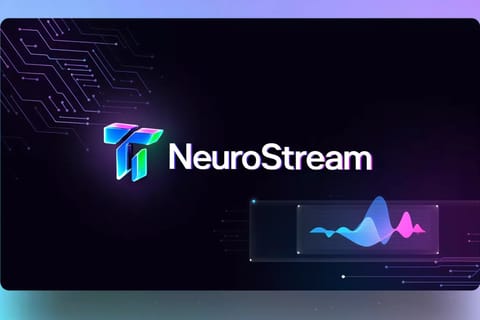 Vibrant neon neural streams and circuits glowing against a sleek dark tech background.