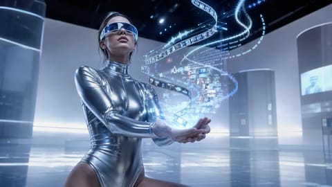 3D rendered futuristic smartphone with glowing neural circuits and speed trails on cosmic black background.